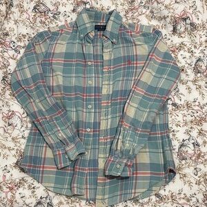 Ralph Lauren Blue Label Button Down Shirt Blue and Red Plaid